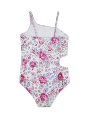 Abercrombie & Fitch White Asymmetric Cut-Out Swimsuit - Image 6 of 7