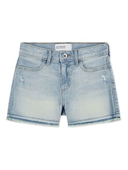 Abercrombie & Fitch Blue High Rise Relaxed Denim Shorts - Image 3 of 6