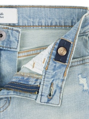 Abercrombie & Fitch Blue High Rise Relaxed Denim Shorts - Image 5 of 6