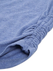 Abercrombie & Fitch Blue Ruched Short Sleeve T-Shirt - Image 7 of 7