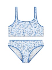 Abercrombie & Fitch White Floral Print Scoop Neck Bikini - Image 1 of 3