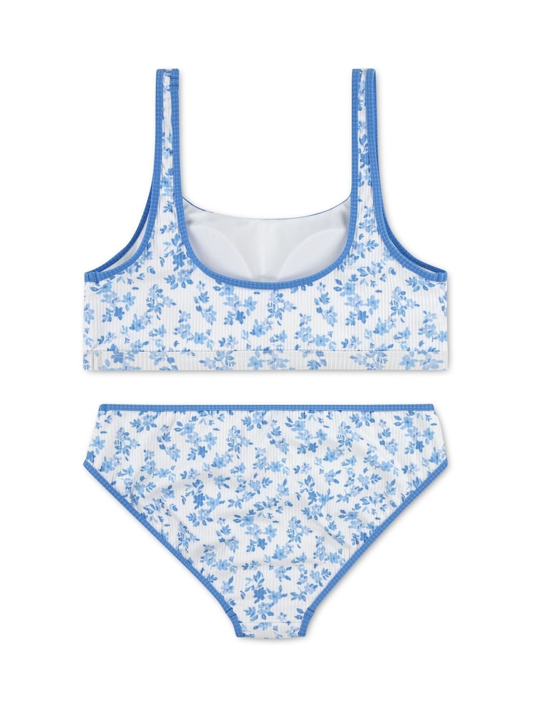 Abercrombie & Fitch White Floral Print Scoop Neck Bikini - Image 2 of 3