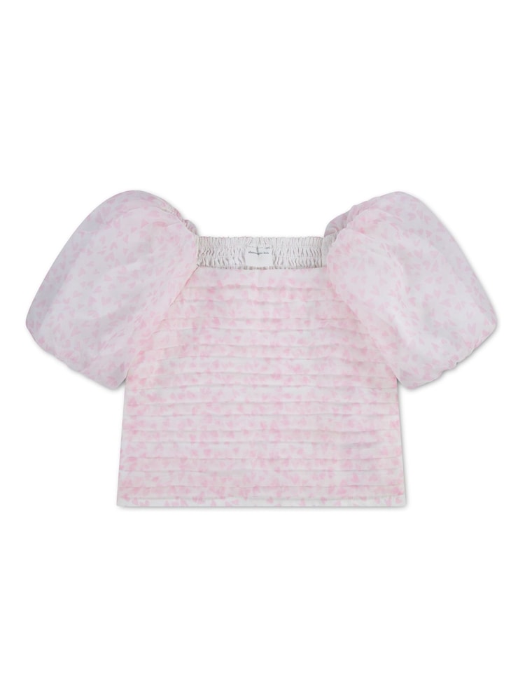 Abercrombie & Fitch Emerson Organza Puff Sleeve Top - Slika 1 od 3