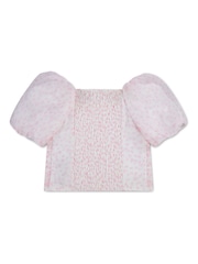 Abercrombie & Fitch Emerson Organza Puff Sleeve Top - Slika 2 od 3