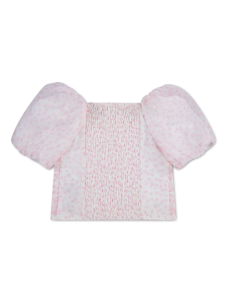 Abercrombie & Fitch Emerson Organza Puff Sleeve Top - Slika 2 od 3