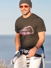 تيشِرت مزيّن برسمة جيتار فسفوري من Joe Browns - Image 1 of 6