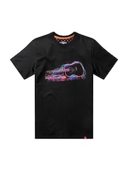 تيشِرت مزيّن برسمة جيتار فسفوري من Joe Browns - Image 6 of 6