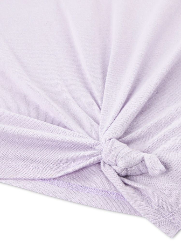 Abercrombie & Fitch Purple Ice Cream Sundae Graphic Side Knot Shorts Sleeve T-Shirt - Image 4 of 4