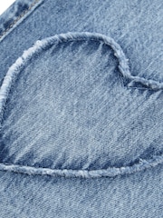 Abercrombie & Fitch Blue Low Rise Hearts Baggy Jeans - Image 4 of 5