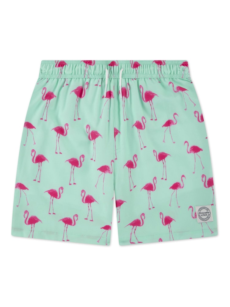 Grün - Abercrombie & Fitch Printed Swim Shorts - Bild 1 von 4
