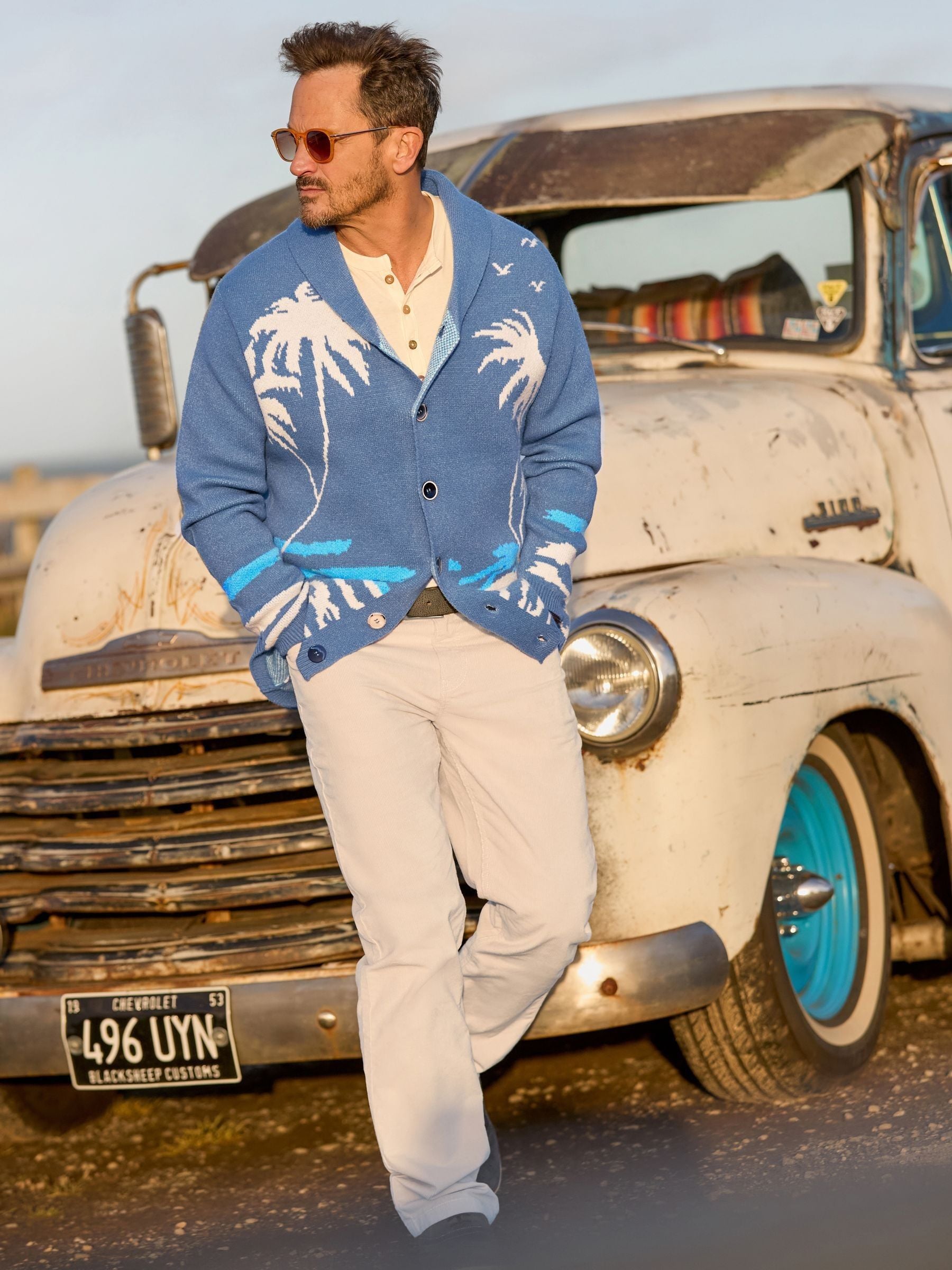 Buy Joe Browns Blue Palm Tree Cardigan from the Next UK online shop