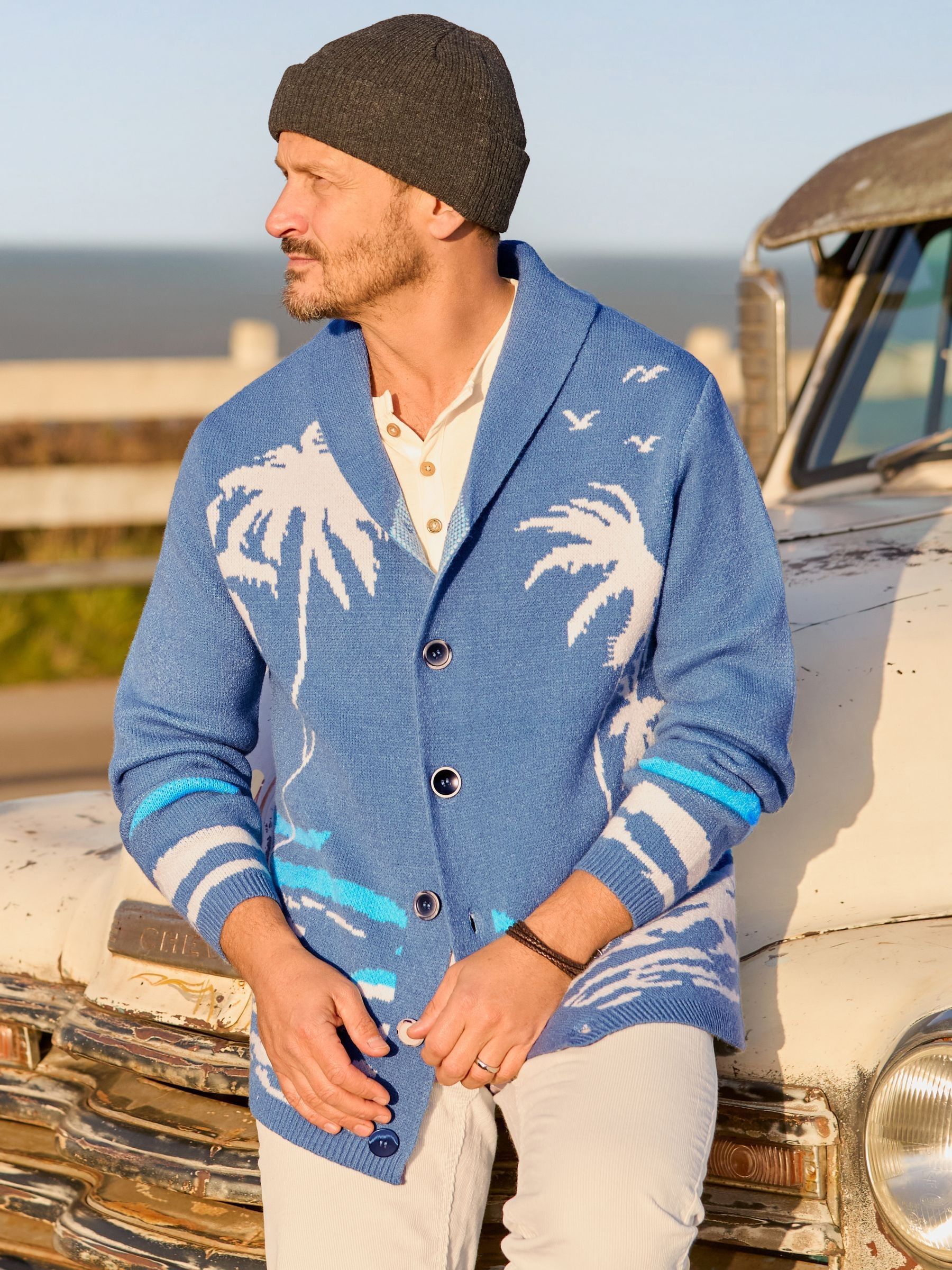 Buy Joe Browns Blue Palm Tree Cardigan from the Next UK online shop