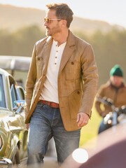 Joe Browns Brown Creased To Perfection Leather Blazer - Image 1 of 8