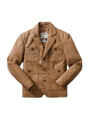 Joe Browns Brown Creased To Perfection Leather Blazer - Image 8 of 8