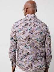 Joe Browns Purple Delightful Delicate Floral Shirt - Image 4 of 5