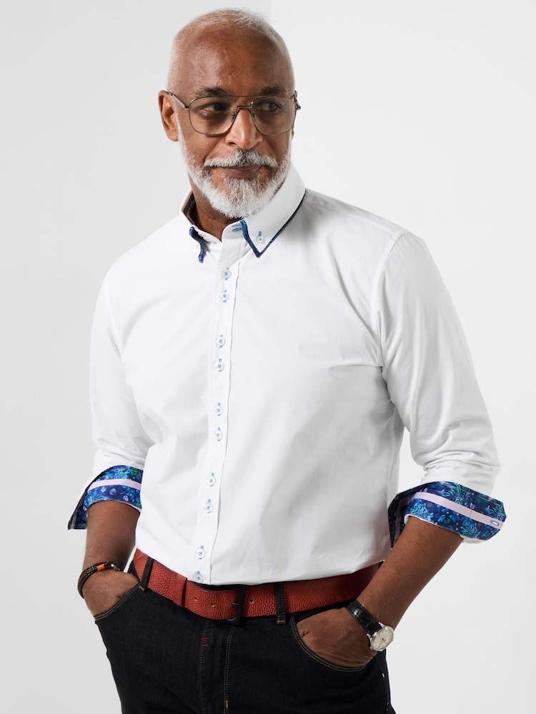 Joe Browns White Delightful Double Collar Shirt - Image 1 of 5