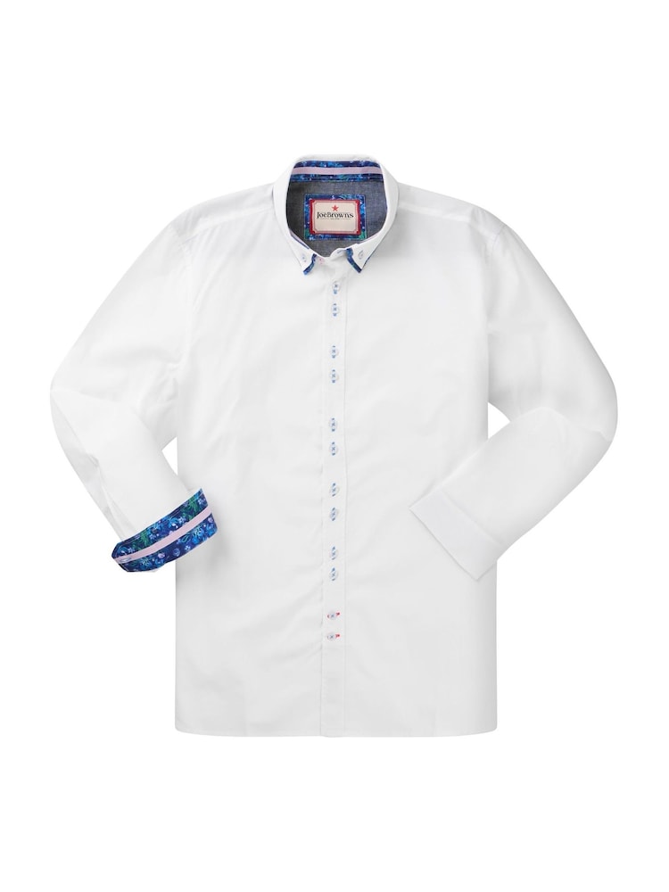 Joe Browns White Delightful Double Collar Shirt - Image 5 of 5