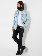 Joe Browns Blue Customised Denim Shirt - Image 8 of 9