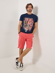 Joe Browns Blue Drippy Tiger T-Shirt - Image 3 of 5