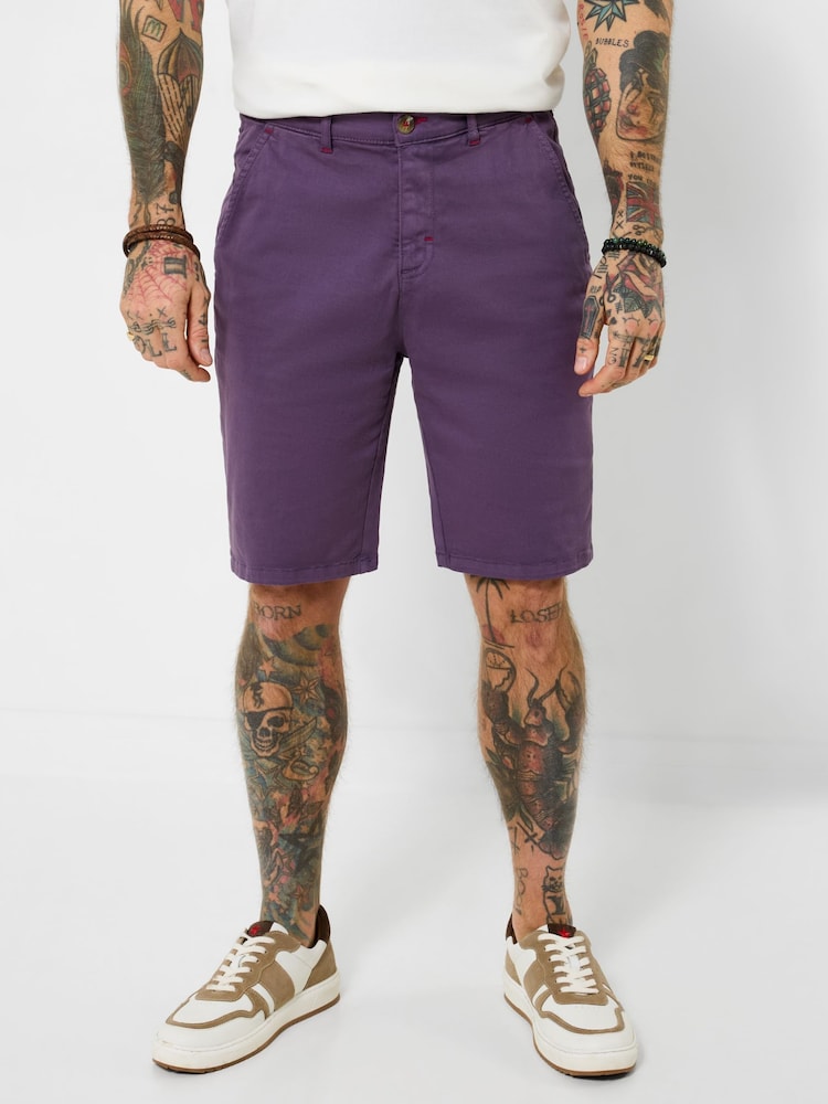 Joe Browns Purple Very Versatile Chino Shorts - Image 1 of 7 Joe Browns Purple Very Versatile Chino Shorts - Image 1 of 7