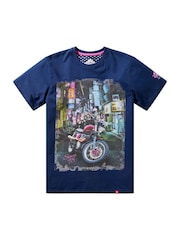 Joe Browns Blue Tokyo Nights T-Shirt - Image 5 of 5