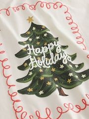 Ecru Happy Holidays Matching Family Christmas Short Sleeve Pyjamas - Image 10 of 10