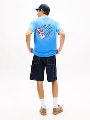 Blue Twilight - Camiseta de punto con logo en la espalda Signature de Tommy Jeans - Imagen 3 de 5