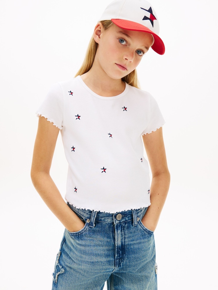 Tommy Hilfiger Star Flag Embroidery Extra Slim Top - Imaginea 1 din 5