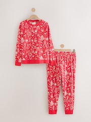 Red Jolly Vibes Matching Family Christmas Long Sleeve Pyjamas - Image 6 of 7