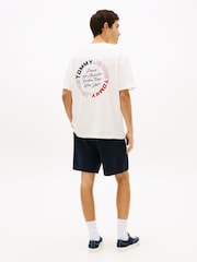 Tommy Jeans White Circular Back Logo Relaxed T-Shirt - Image 3 of 5