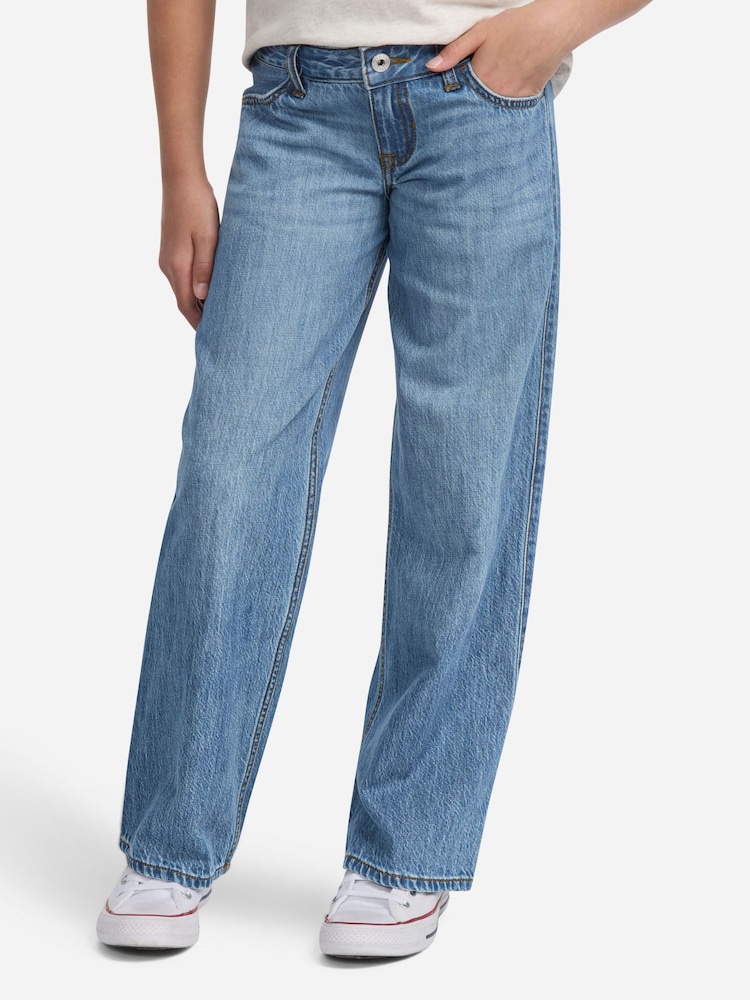 Abercrombie & Fitch Blue Low Rise Baggy Jeans - Image 1 of 7