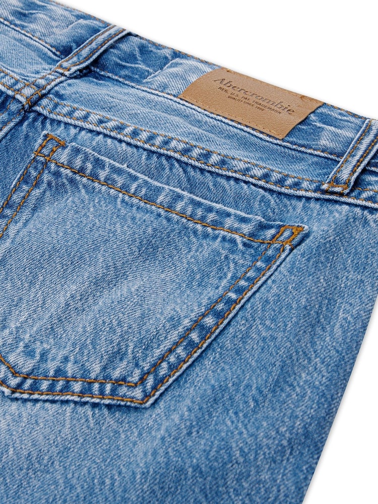 Abercrombie & Fitch Blue Low Rise Baggy Jeans - Image 7 of 7