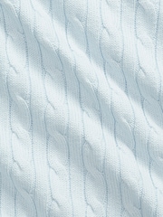 Polo Ralph Lauren Blue Cotton Cable Knit Newborn Blanket - Image 2 of 2