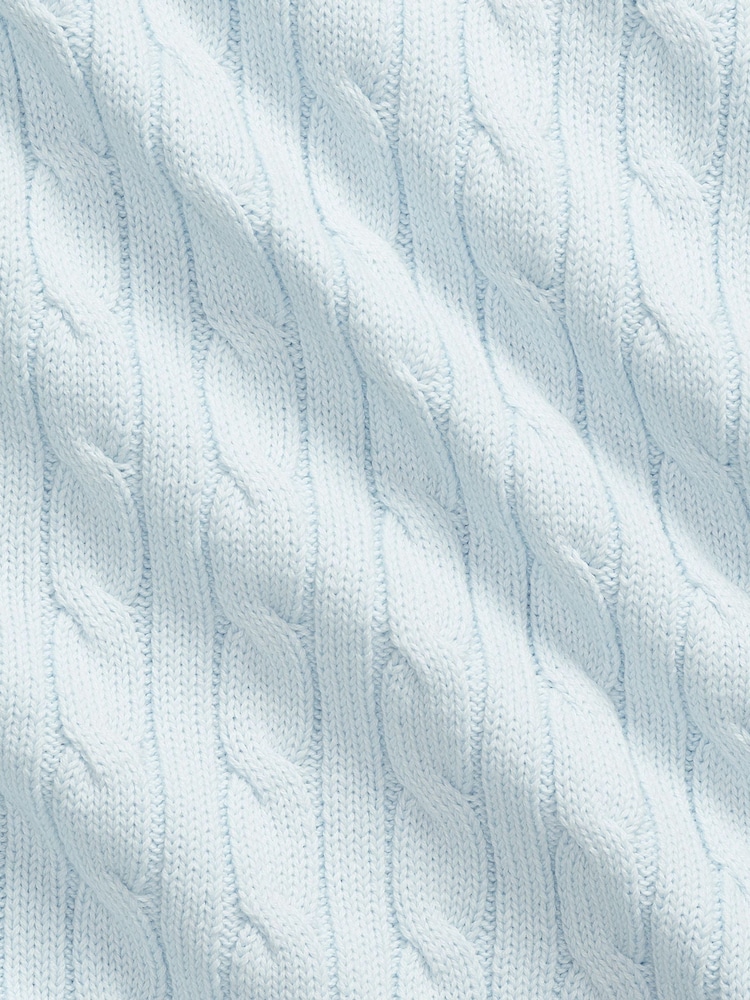 Polo Ralph Lauren Blue Cotton Cable Knit Newborn Blanket - Image 2 of 2