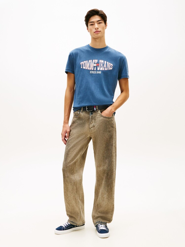 Tommy Jeans Blue Wavy Flag Jersey T-Shirt - Image 2 of 5 Tommy Jeans Blue Wavy Flag Jersey T-Shirt - Image 2 of 5