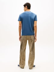 Tommy Jeans Blue Wavy Flag Jersey T-Shirt - Image 3 of 5