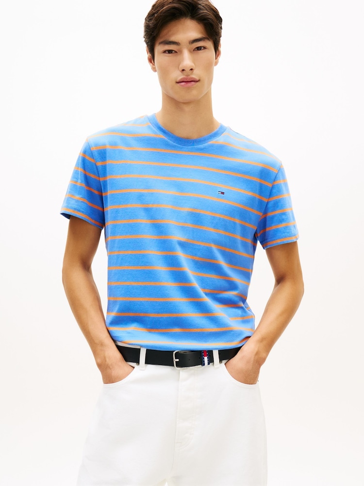 Tommy Jeans Flag Stripe Jersey T-Shirt - Image 1 of 5