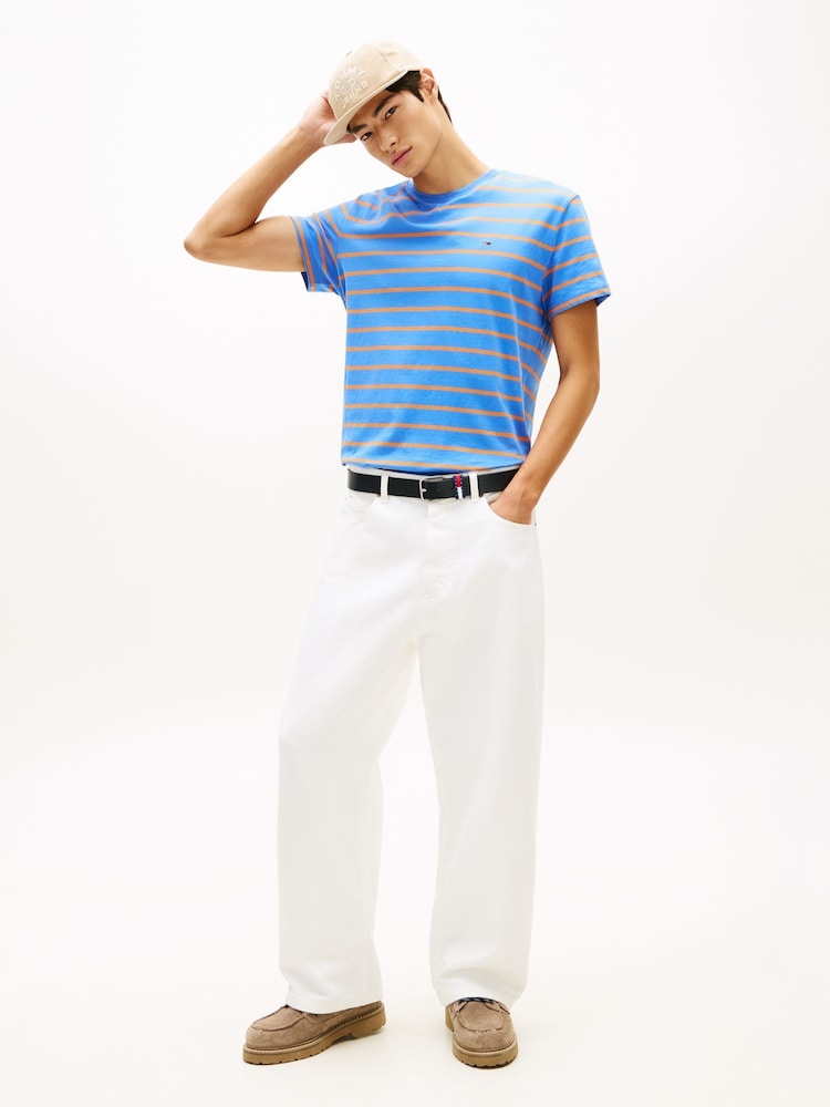 Tommy Jeans Flag Stripe Jersey T-Shirt - Image 2 of 5