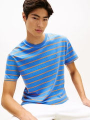 Tommy Jeans Flag Stripe Jersey T-Shirt - Image 4 of 5