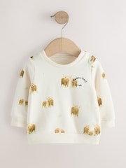 Cream - Hamish The Highland Cow Mama & Mini Matching Sweatshirts - Imaginea 7 din 7