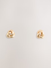 Gold Tone Knot Stud Earrings - Image 1 of 3