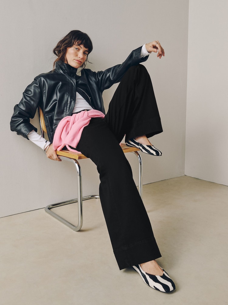 أزرق/أسود - High Rise Stretch Wide Leg Jeans 2 Pack - صورة 2 من 11