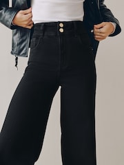 أزرق/أسود - High Rise Stretch Wide Leg Jeans 2 Pack - صورة 6 من 11