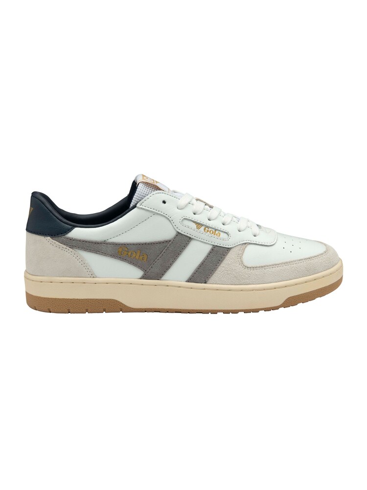 Gola White Hawk Leather Lace-Up Trainers - Image 1 of 4