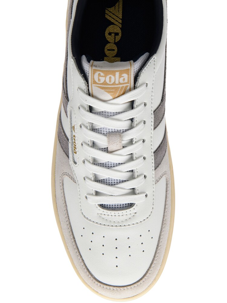 Gola White Hawk Leather Lace-Up Trainers - Image 4 of 4