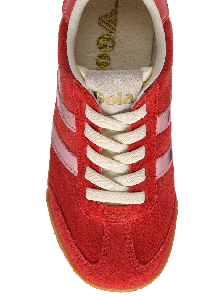 Gola Red Elan Glitz Suede Lace-Up Trainers - Image 4 of 4 Gola Red Elan Glitz Suede Lace-Up Trainers - Image 4 of 4