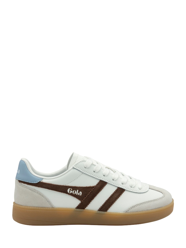 Gola White Viper Leather Lace-Up Trainers - Image 1 of 4