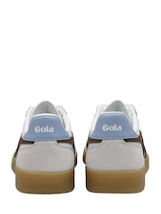 Gola White Viper Leather Lace-Up Trainers - Image 3 of 4