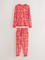 Red Jolly Vibes Matching Family Christmas Long Sleeve Pyjamas - Image 1 of 5