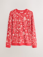Red Jolly Vibes Matching Family Christmas Long Sleeve Pyjamas - Image 2 of 5